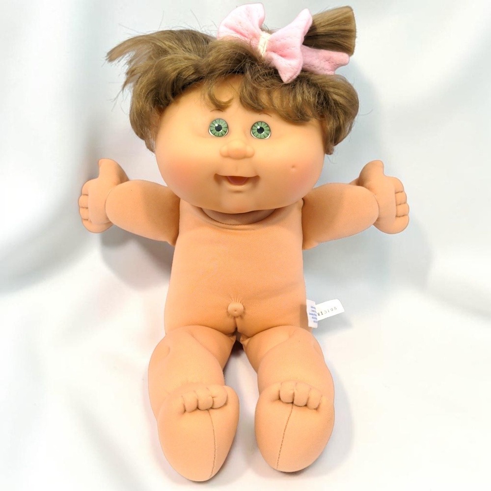 VTG Cabbage Patch Kids Play Along 2004 Y2K Green Eye Brown Hair Girl Doll PA-19